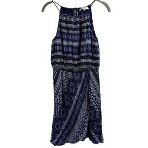 Cupcakes &‎ Cashmere Women's Dress XS Halter Lined Rayon Faux Wrap Short Mini